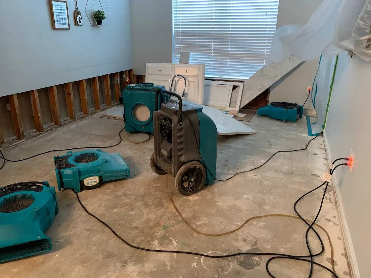 Dehumidifier in flood-cut room for Water Extraction & Removal in Port Isabel